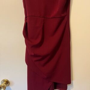 Charlotte Russe Asymmetrical Burgundy Dress